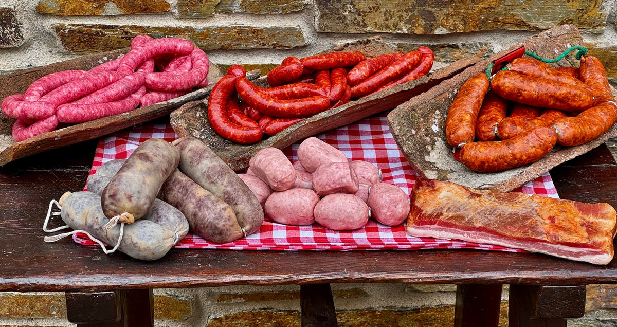 Productos variados para barbacoa