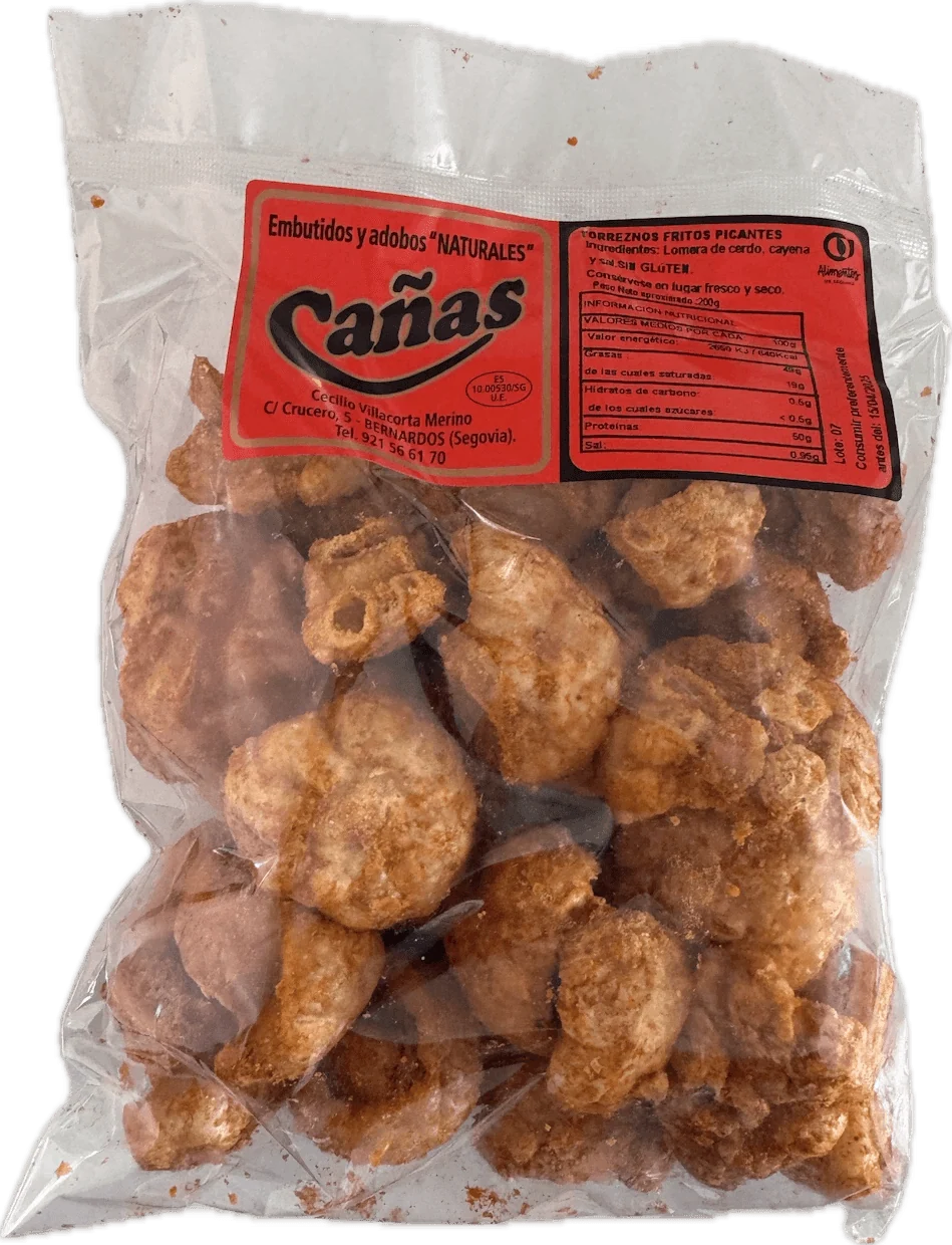 Bolsa de torreznos artesanos muy picantes