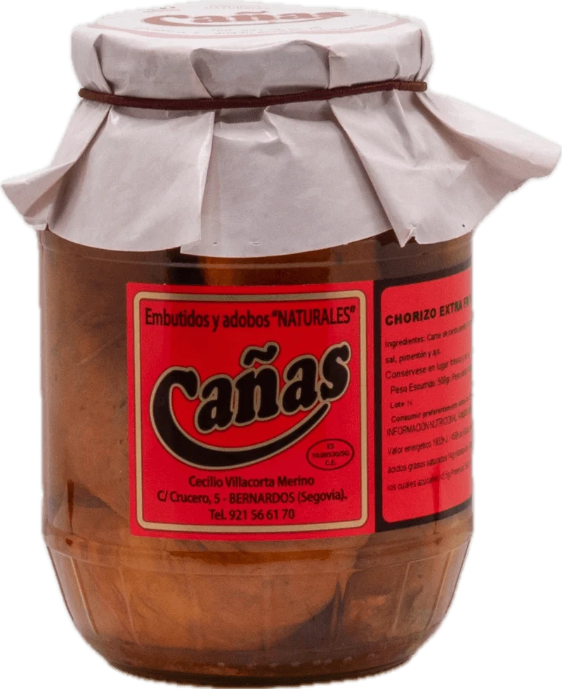 Tarro de chorizo de orza artesano de Segovia