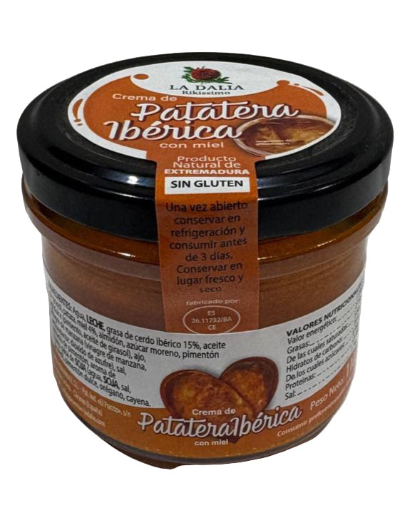 Crema de patatera ibérica con miel La Dalia en tarro de cristal