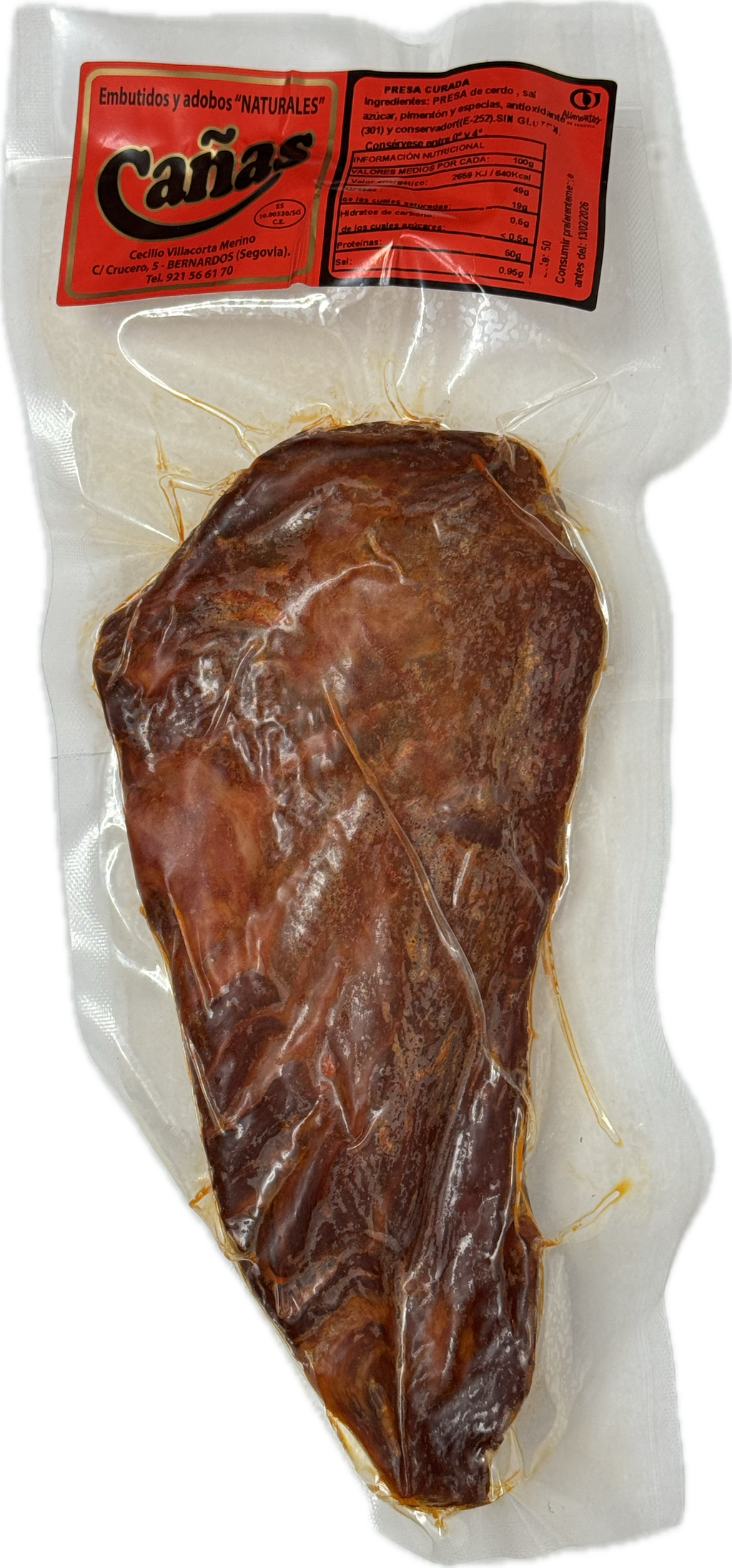 Presa de cerdo Duroc curada al pimentón