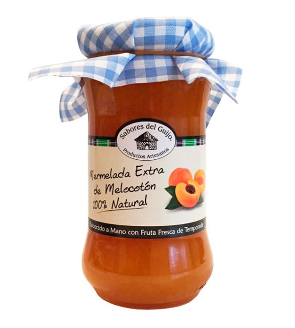 Mermelada artesana, sabores del guijo, Hecha  de melocotones De la Vera