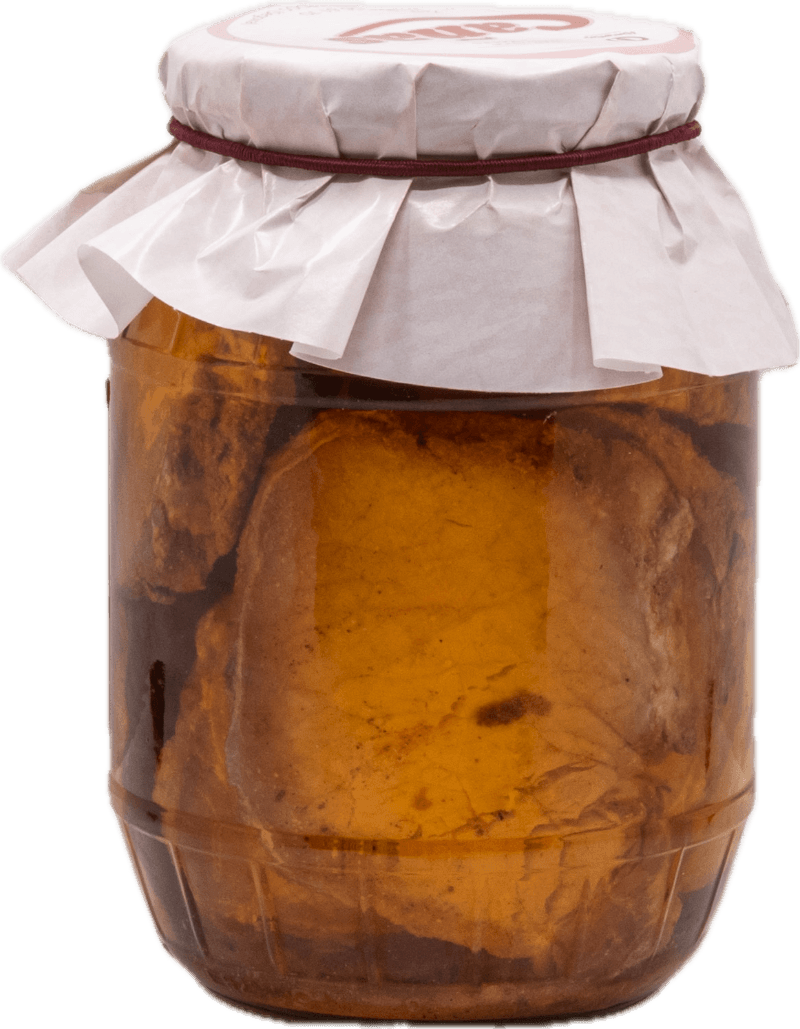 Tarro  de cristal  de lomo de orza 