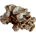 Entresijo o chicharrón de flor artesano de Segovia sobre fondo blanco