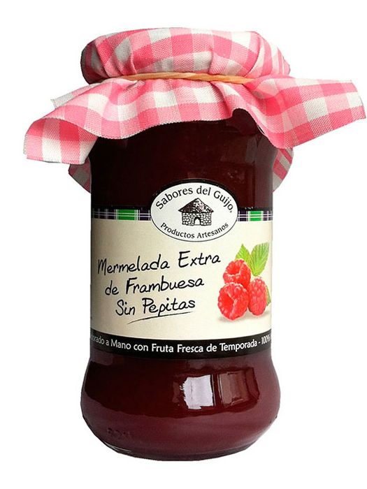 Mermelada extra de frambuesa sin pepitas Sabores del Guijo