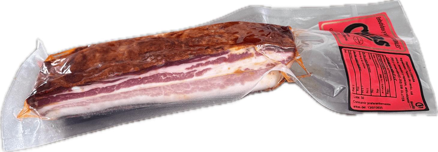 Veta de carne panceta curada