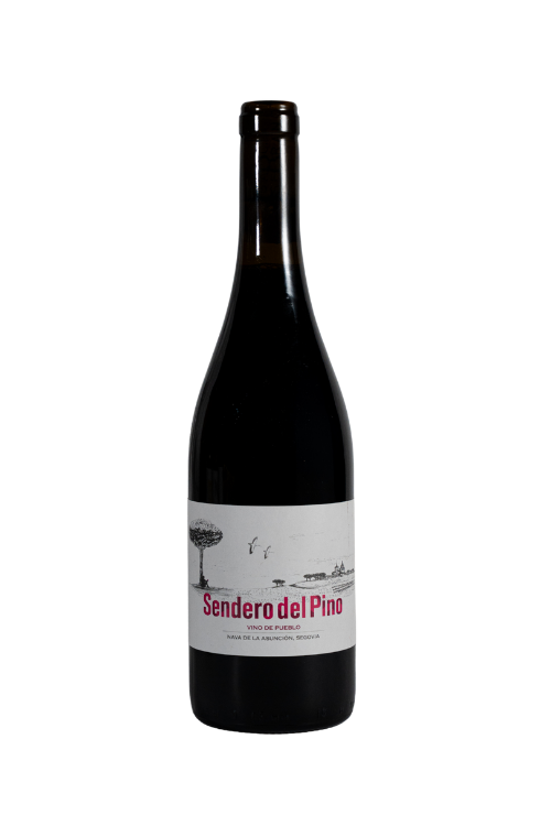 Botella de Sendero del Pino Tempranillo de Nava Valley, vino tinto de Segovia